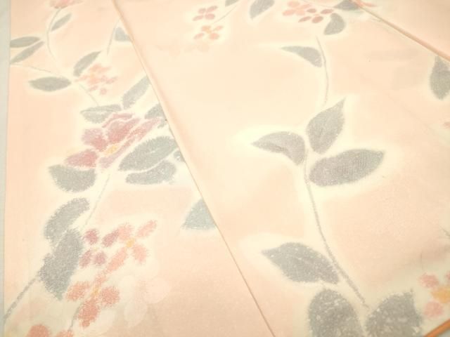 平和屋着物●上質な小紋 地紋起こし 草花文 暈し染 正絹 逸品 DABL2361fe