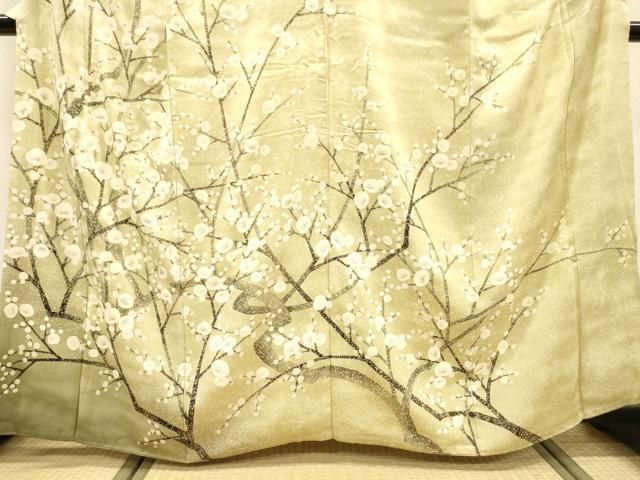 平和屋着物●訪問着 刺繍 枝花 暈し染 金彩 正絹 逸品 DABL2395fe