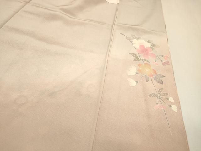 平和屋着物●中国三大刺繍 相良刺繍 訪問着 作家物 枝桜 暈し染 金糸 正絹 逸品 DABL2603fe