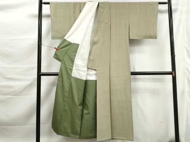 平和屋着物■上質な小紋 紬地 立涌文 正絹 逸品 DABL3019qa