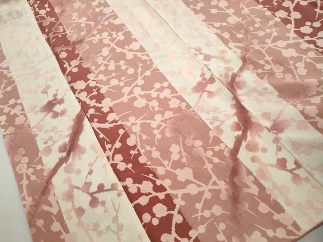 平和屋着物■上質な小紋 枝花シルエット間道 金彩 正絹 逸品 DABL3021qa