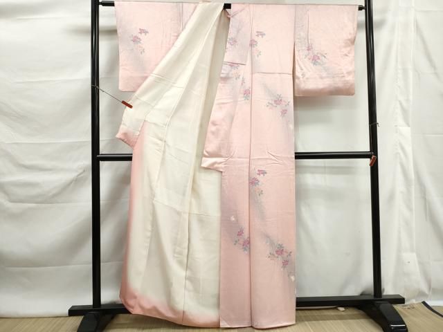 平和屋着物■上質な小紋 草花文 暈し染め 正絹 逸品 DABL3041qa