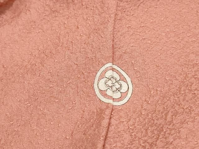 平和屋着物■上質な色無地 紋意匠 ときがら茶色 正絹 逸品 DABL3048qa