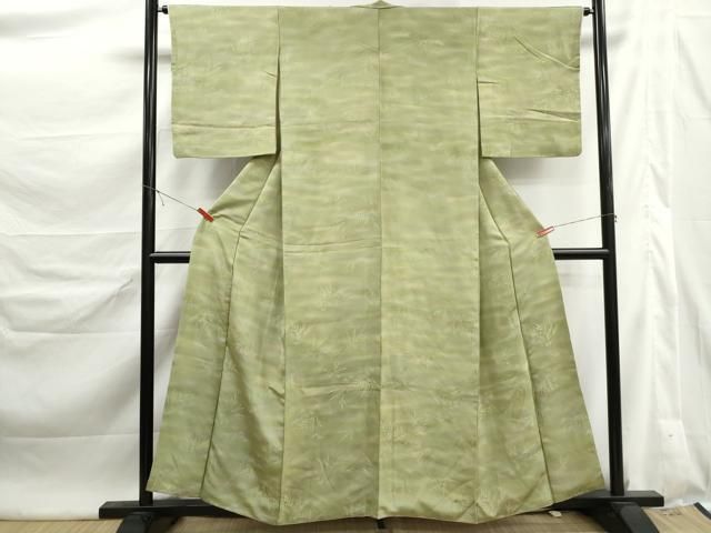 平和屋着物■上質な小紋 草葉地紋 暈し染め 正絹 逸品 DABL3049qa