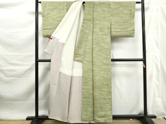 平和屋着物■上質な小紋 草葉地紋 暈し染め 正絹 逸品 DABL3049qa