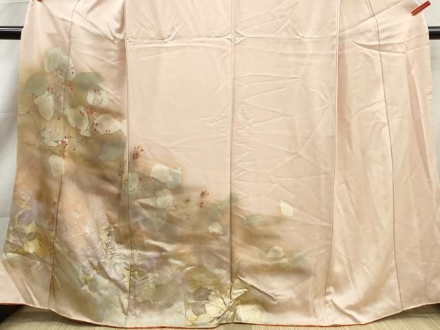 平和屋着物■訪問着 枝葉南天文 暈し染め 金銀彩 正絹 逸品 DABL3051qa
