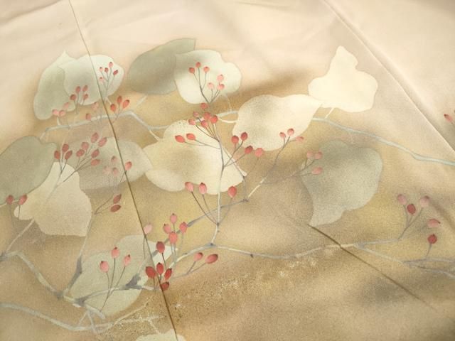 平和屋着物■訪問着 枝葉南天文 暈し染め 金銀彩 正絹 逸品 DABL3051qa