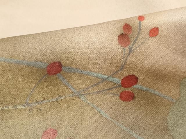平和屋着物■訪問着 枝葉南天文 暈し染め 金銀彩 正絹 逸品 DABL3051qa