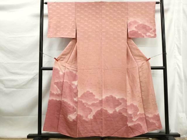 平和屋着物■訪問着 菊地紋 重ね雲文 暈し染め 正絹 逸品 DABL3052qa