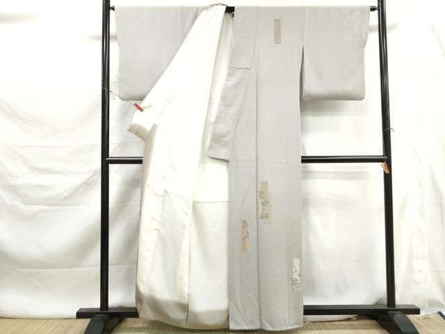 平和屋着物■訪問着 寿光織 短冊御所車文 金糸 正絹 逸品 DABL3128qa