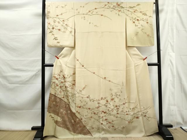 平和屋着物●訪問着 籬枝花松文 暈し染め 金彩 正絹 逸品 DABL3131qa