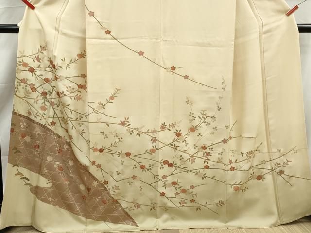 平和屋着物●訪問着 籬枝花松文 暈し染め 金彩 正絹 逸品 DABL3131qa