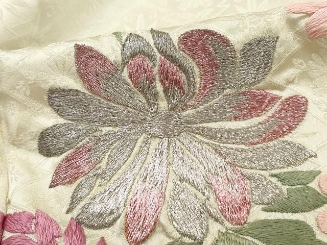 平和屋着物■豪華振袖 総刺繍 枝花文 菊 暈し染め 金銀糸 正絹 逸品 DABL3142qa
