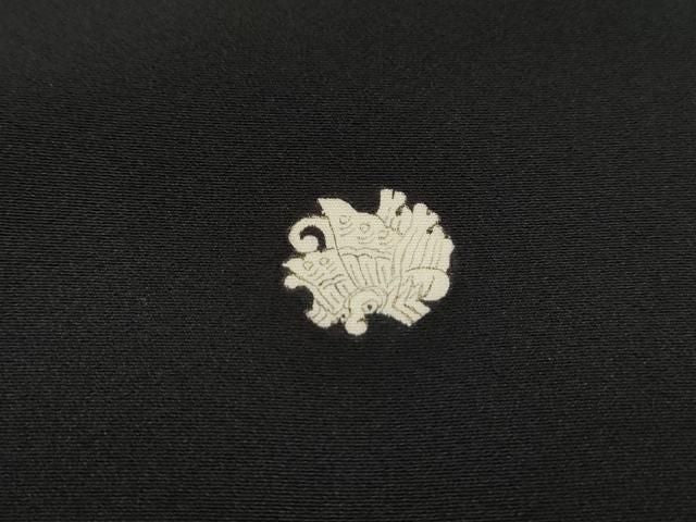 平和屋着物■豪華黒留袖 駒刺繍 孔雀 金彩 正絹 逸品 DABL3143qa
