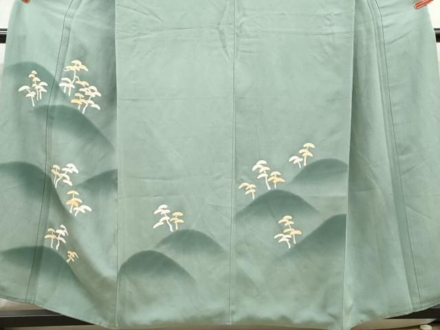 平和屋着物■訪問着 駒刺繍 重ね山樹林文 暈し染め 金彩 正絹 逸品 DABL3173qa