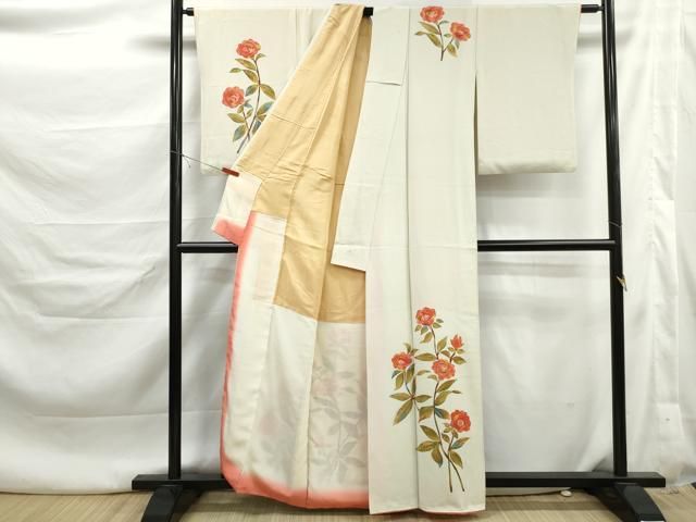 平和屋着物■訪問着 枝花文 正絹 逸品 DABL3174qa