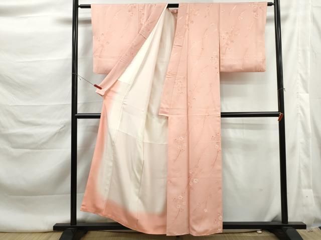 平和屋着物■上質な小紋 地紋起こし 枝花文 正絹 逸品 DABL3179qa