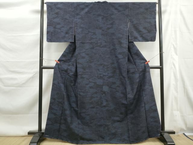 平和屋着物■結城紬 80亀甲 風景花文 正絹 逸品 未使用 DABL3183qa