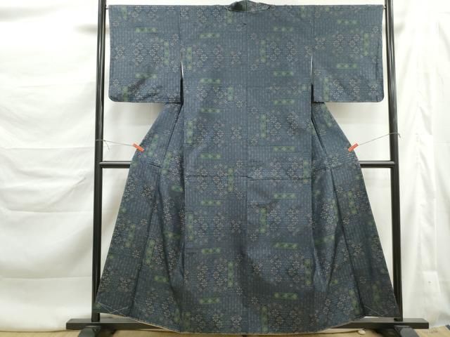 平和屋着物■本場大島紬 舞花文 正絹 逸品 未使用 DABL3189qa