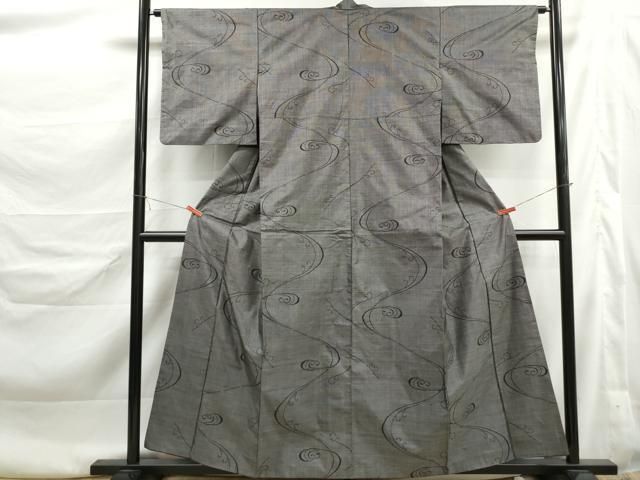 平和屋着物■本場大島紬 9マルキ 唐草文 正絹 逸品 DABL3191qa
