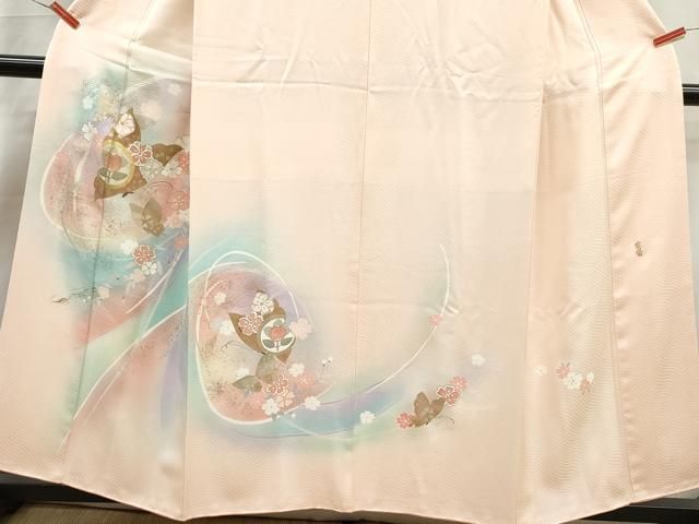 平和屋着物■訪問着 作家物 花蝶文 暈し染め 金彩 正絹 逸品 DABL3197qa