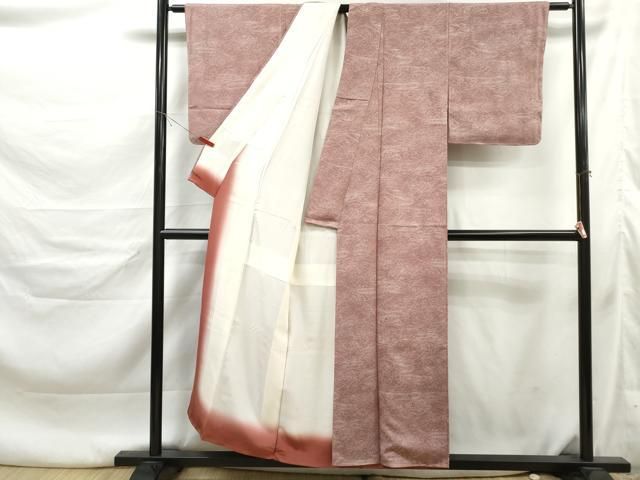 平和屋着物■上質な小紋 流水花文 正絹 逸品 未使用 DABL3200qa