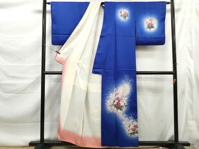 平和屋着物■訪問着 絵巻花文 暈し染め 正絹 逸品 DABL3205qa