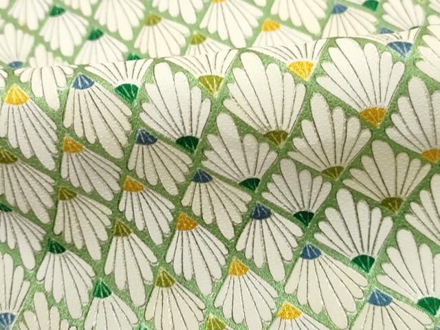平和屋着物■上質な小紋 花菱青海波文 正絹 逸品 DABL3211qa