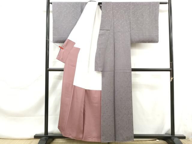 平和屋着物■江戸小紋 格子文 暈し染め 正絹 逸品 DABL3235qa