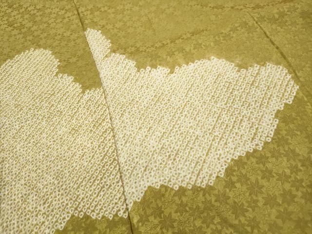 平和屋着物■訪問着 総絞り 楓地紋 鹿の子 正絹 逸品 DABL3237qa