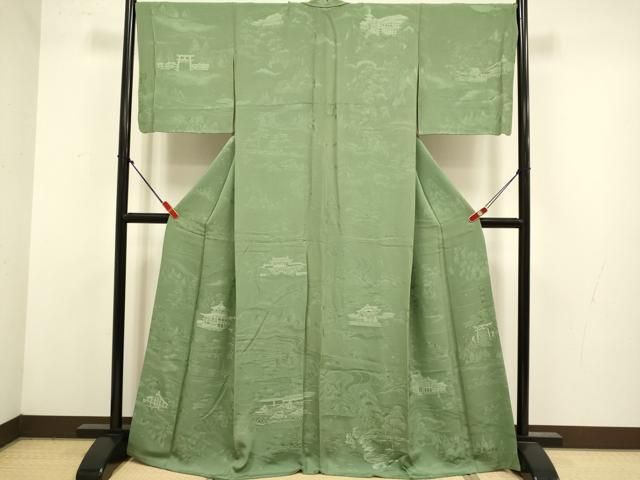 平和屋着物●訪問着 京洛絵図 正絹 逸品 DABL3531du