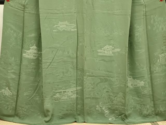 平和屋着物●訪問着 京洛絵図 正絹 逸品 DABL3531du