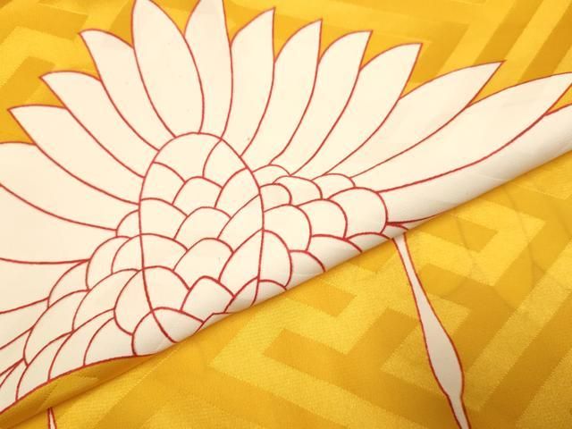 平和屋着物●長襦袢 無双仕立て 飛鶴文 半衿刺繍 正絹 逸品 DABL3541du