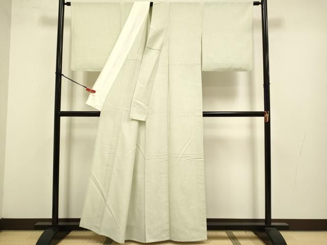 平和屋着物▽上質な紬 単衣 砂色 正絹 逸品 DABL3590du