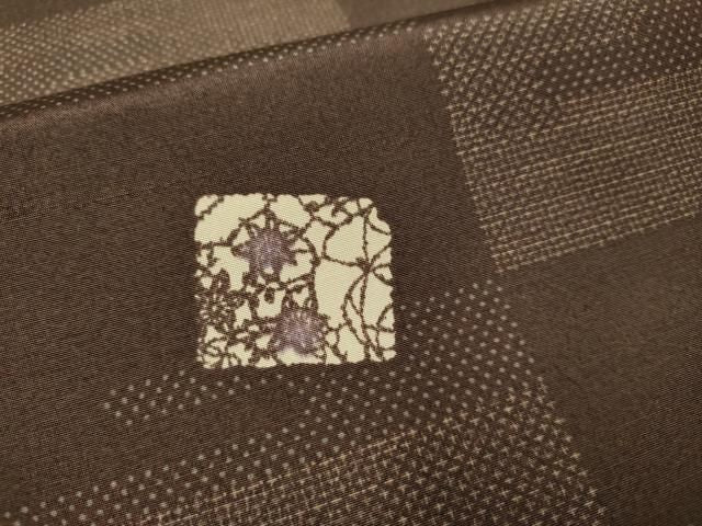 平和屋着物▽小紋 単衣 色紙花文 ロング丈 洗える着物 DABL3609du