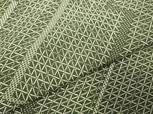 平和屋着物▽上質な小紋 単衣 幾何学文様 正絹 逸品 未使用 DABL3623du