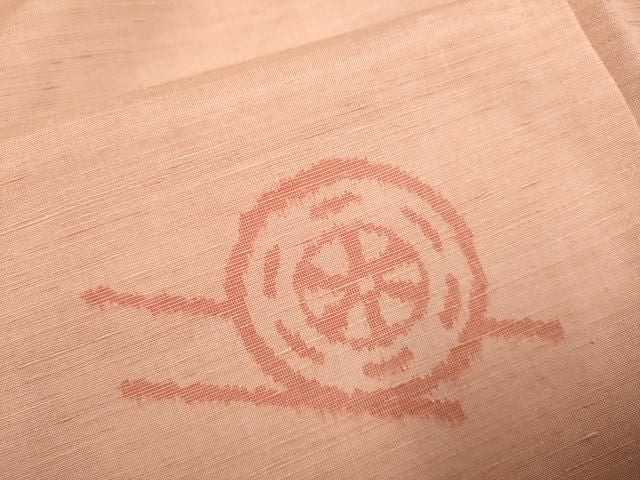 平和屋着物▽上質な紬 単衣 源氏車 正絹 逸品 未使用 DABL3629du