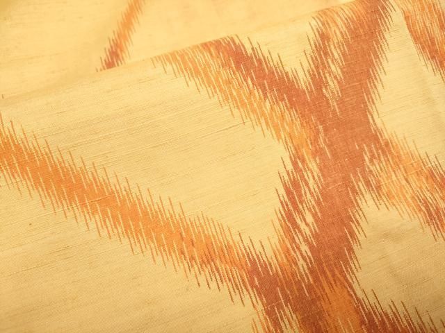 平和屋着物▽上質な紬 単衣 変わり格子 正絹 逸品 未使用 DABL3634du