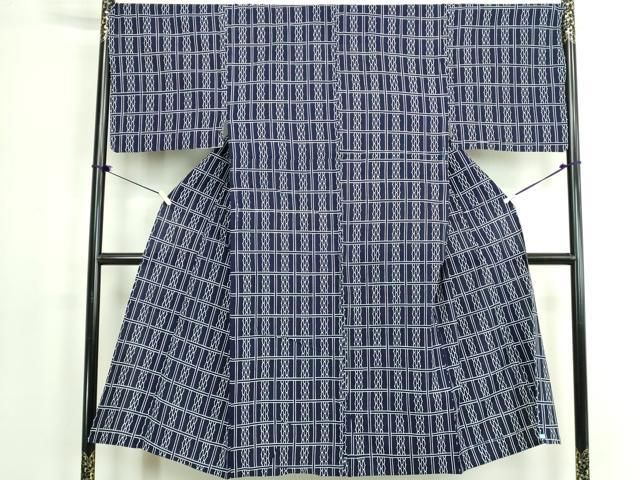平和屋着物∴夏物 男性 浴衣 注染 抽象文 日本製 綿 逸品 DABL4009cd