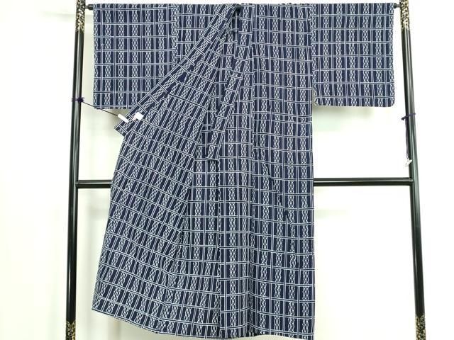 平和屋着物∴夏物 男性 浴衣 注染 抽象文 日本製 綿 逸品 DABL4009cd