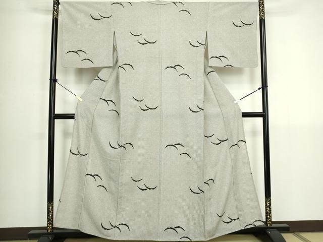 平和屋着物▽小紋 単衣 雪芝文 洗える着物 DABL4037cd