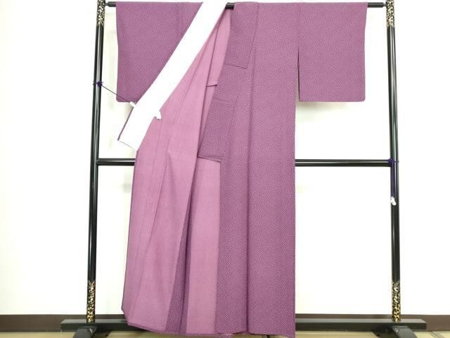 平和屋着物▽江戸小紋 単衣 小花文 さんび謹製 洗える着物 DABL4039cd
