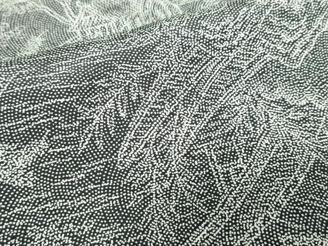 平和屋着物▽江戸小紋 染大島 単衣 渡橋風景文 正絹 逸品 DABL4056cd