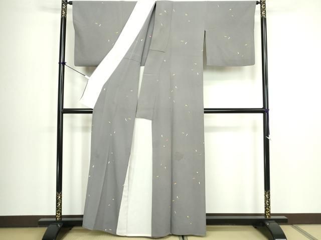 平和屋着物▽上質な小紋 単衣 抽象文様 正絹 逸品 DABL4059cd