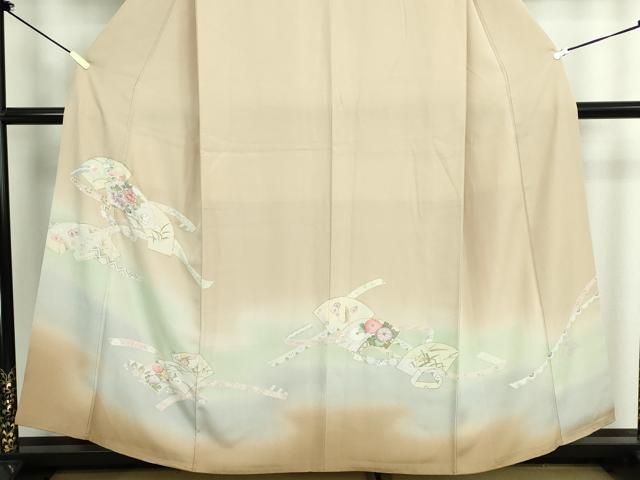 平和屋着物●訪問着 駒刺繍 鬘帯地紙花文 暈し染め 金彩 正絹 逸品 DABL4230cd