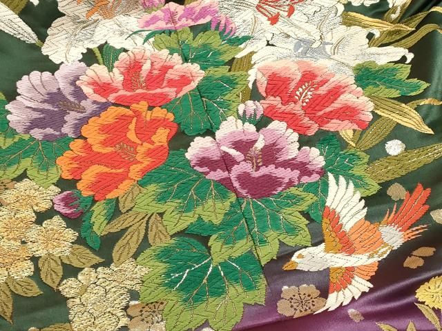 平和屋本店●色打掛 お引きずり 和装 婚礼 結婚式 花嫁 神社挙式 唐織 花鳥文 正絹 逸品 DABL4323cd