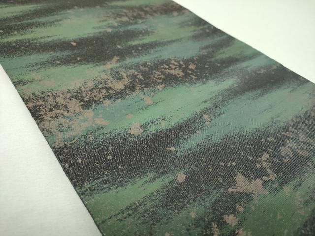平和屋着物▼六通柄袋帯 うるし 霞文 引箔 正絹 逸品 DABL5097ps