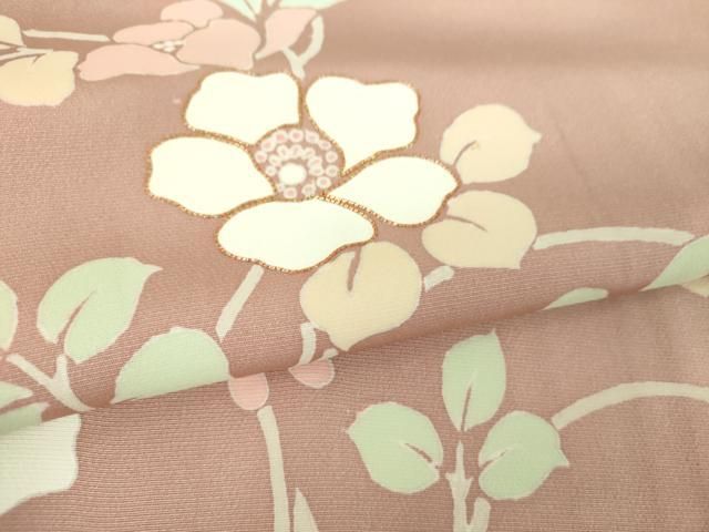 平和屋着物●訪問着 駒刺繍 花唐草 正絹 逸品 DABL5486ps