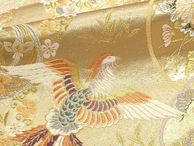 平和屋本店▼六通柄袋帯 唐織 秀鳳錦 本金弐重箔 正絹 逸品 DABL7525sf