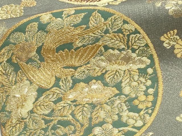 平和屋本店▼六通柄袋帯 本金箔蒔絵 正絹 逸品 DABL7527sf